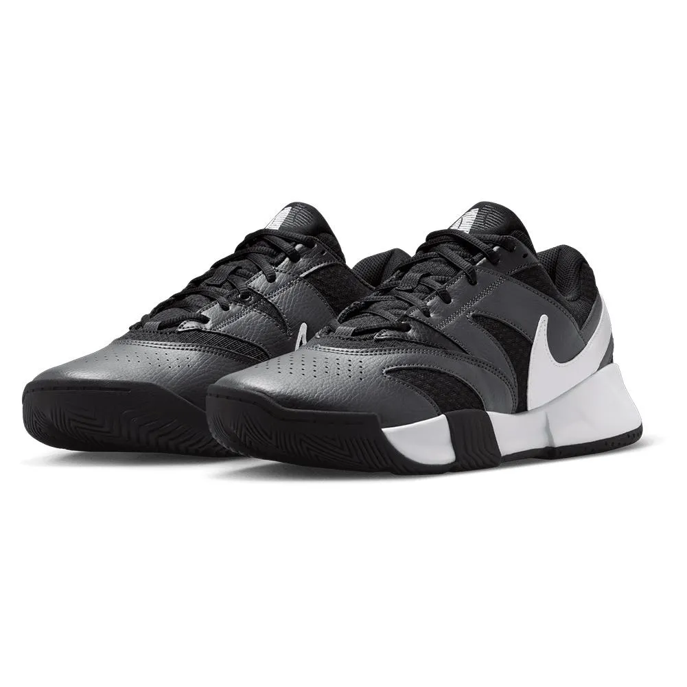 Men's Court Lite 4 Tennis Shoes Black and White