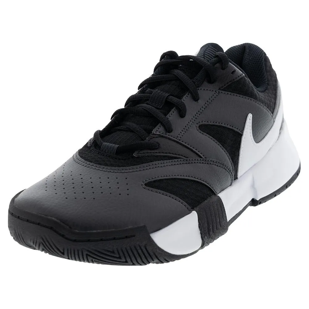 Men's Court Lite 4 Tennis Shoes Black and White