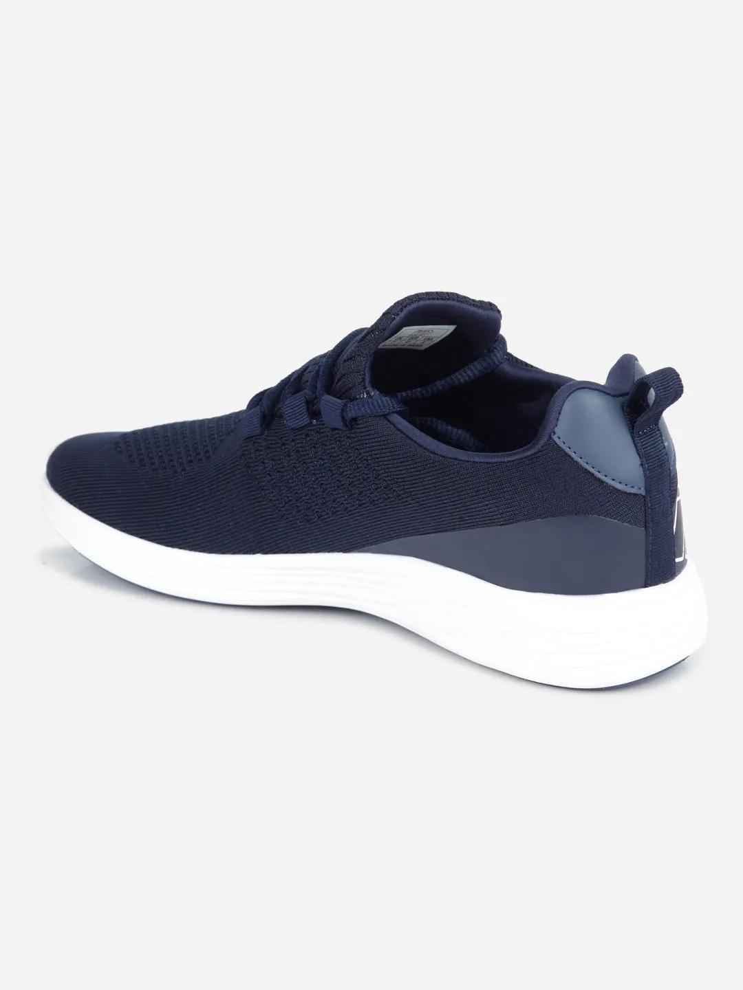 Men's Navy Knitted Lace Up Sneaker (ID7512)