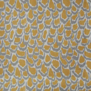 Nada Printed Linen Fabric Remnant Mango