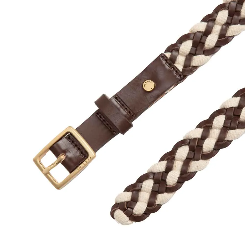 Rag & Bone Baby Boyfriend Woven Leather Belt