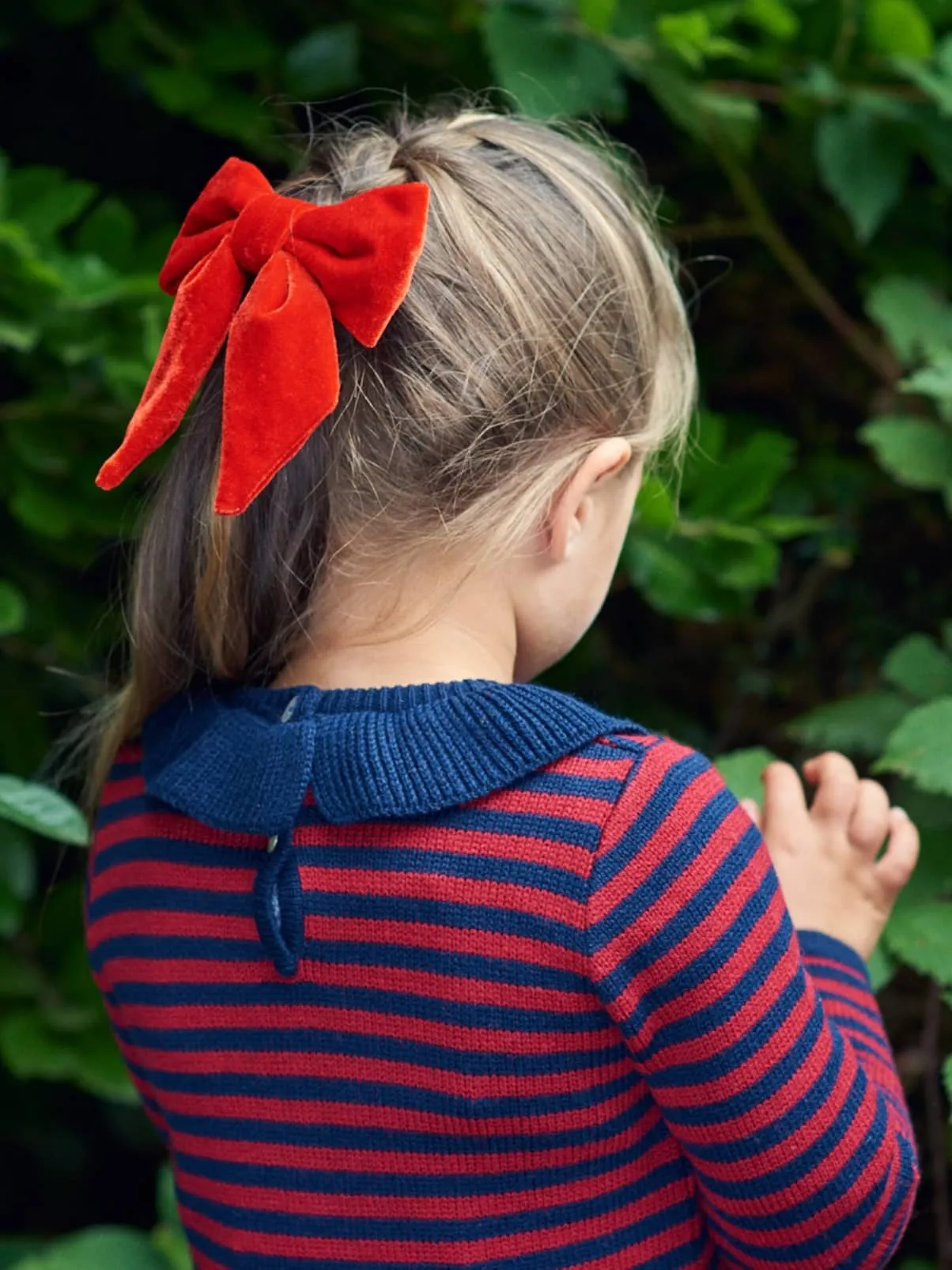 Red Big Velvet Bow Girl Clip