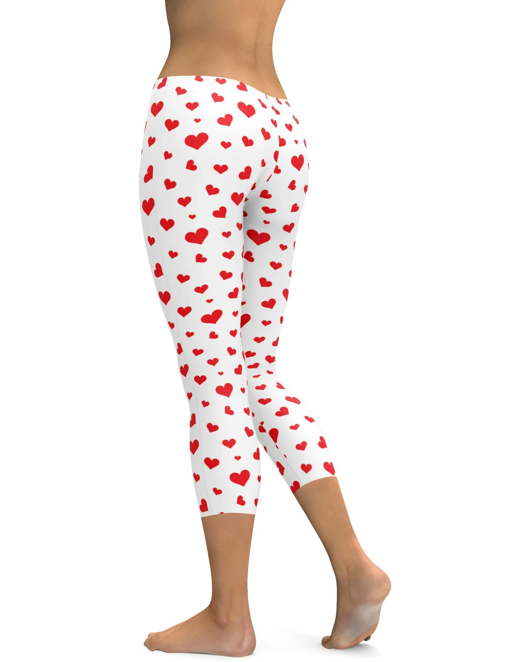 Red Hearts Capris