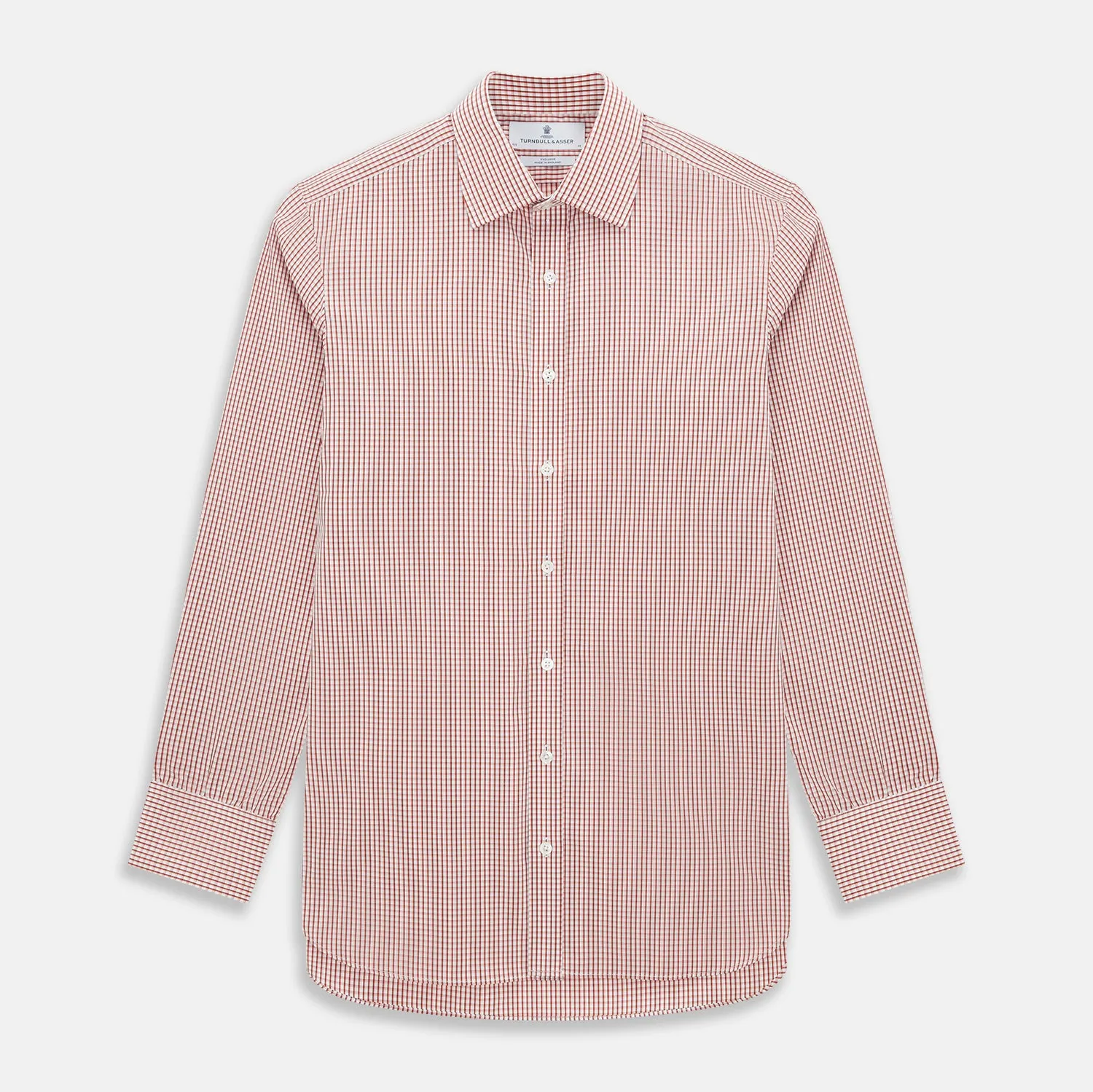 Red Micro Shadow Check Mayfair Shirt