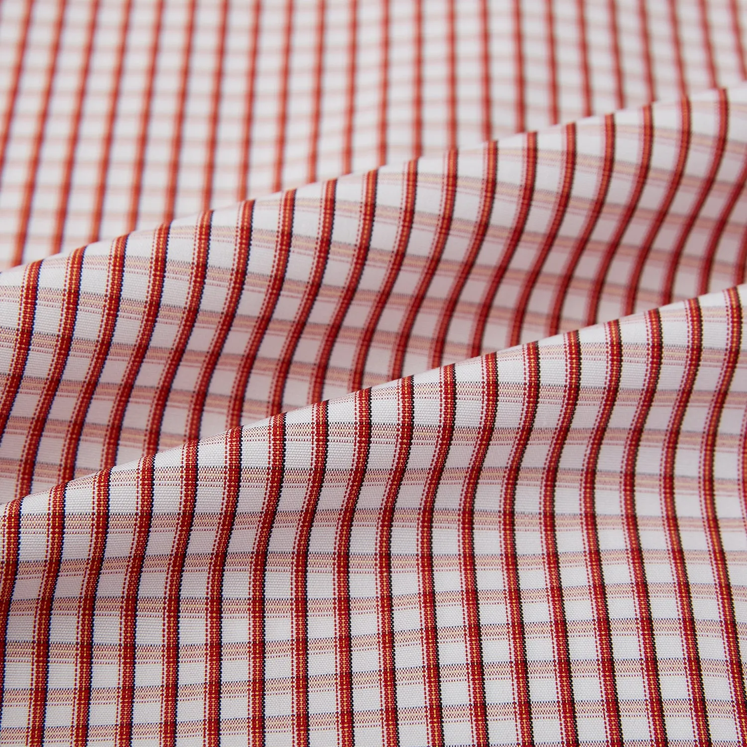 Red Micro Shadow Check Mayfair Shirt