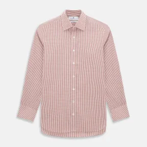 Red Micro Shadow Check Mayfair Shirt