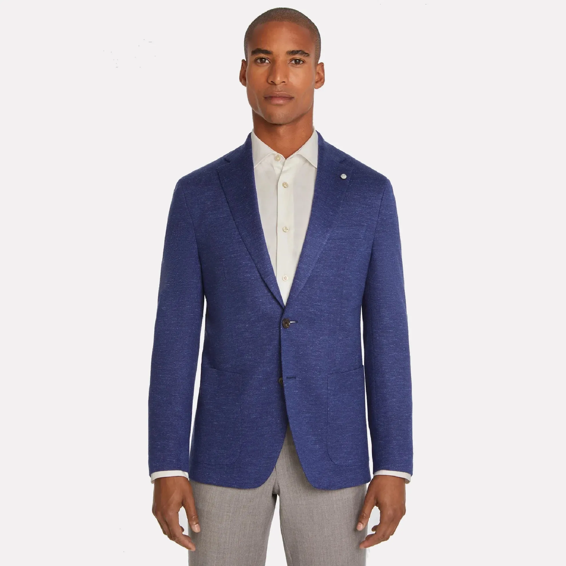 Royal Blue Hartford Contemporary Fit Wool-Silk Sport Jacket - Jack Victor