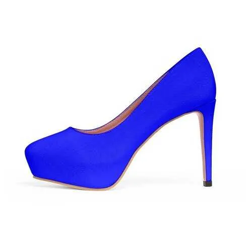 Royal Blue Platform Shoes