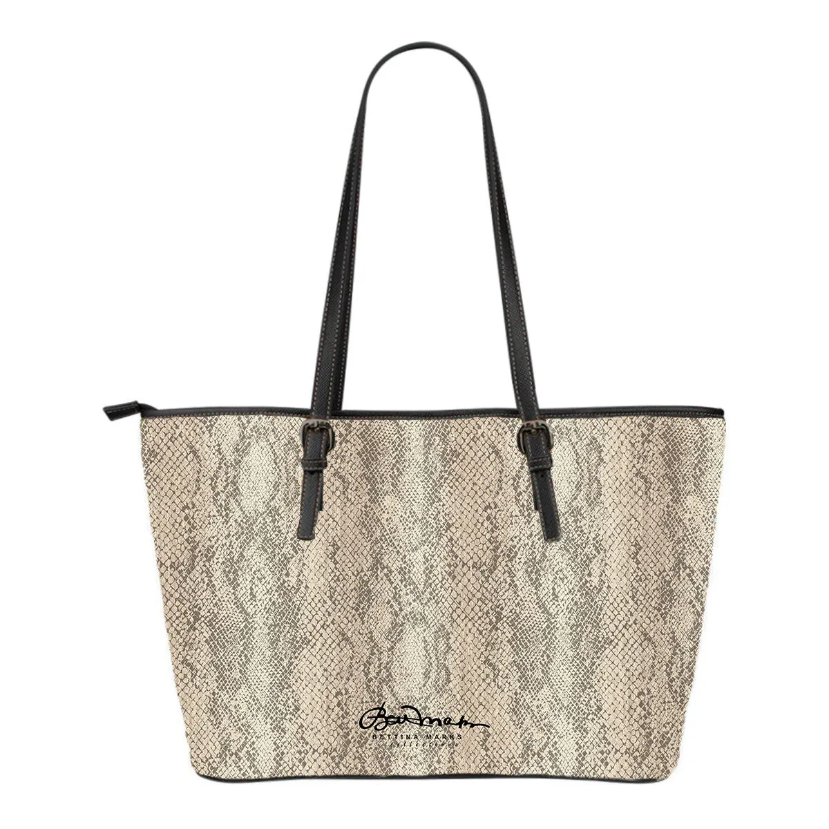 Snake Print Large Vegan Tote Bag