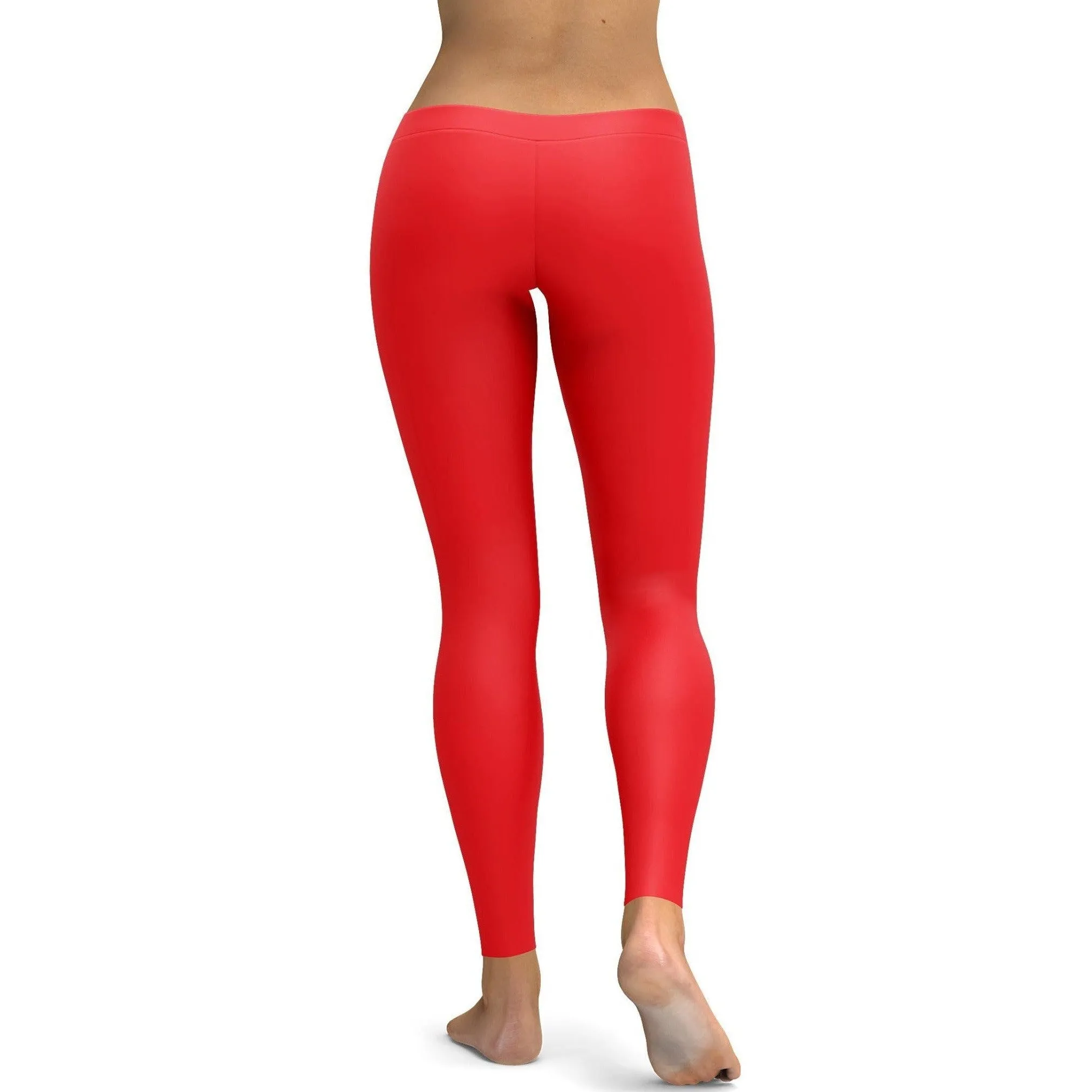 Solid Hot Red Leggings