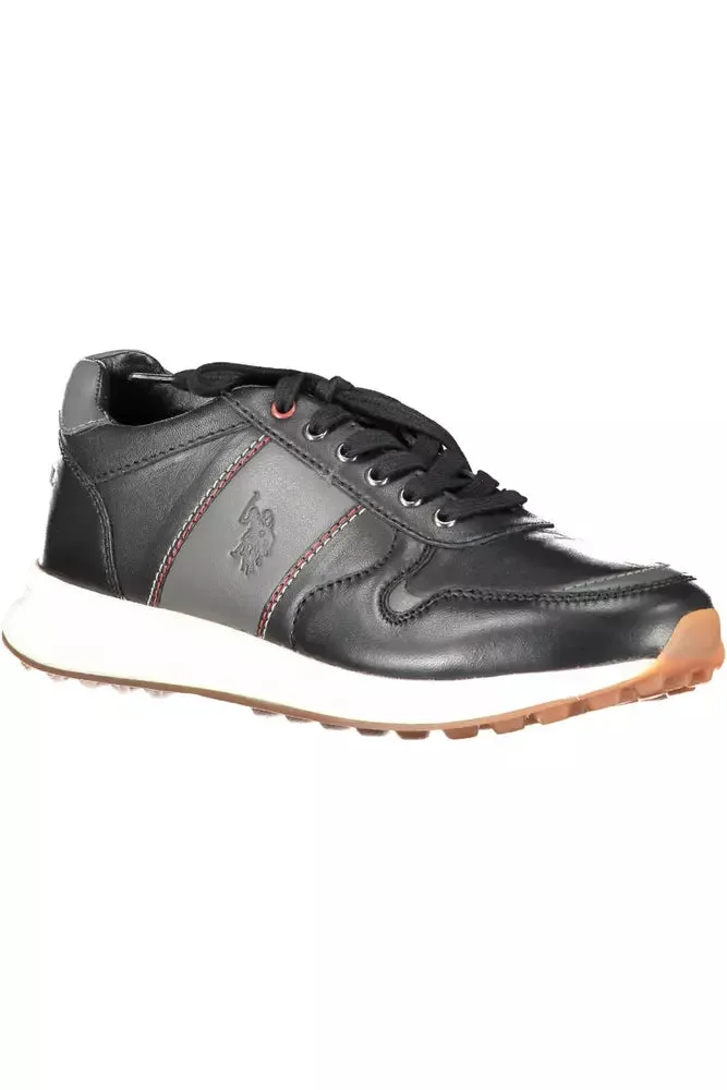 U.S. POLO ASSN. Black Eco Leather Men Sneaker