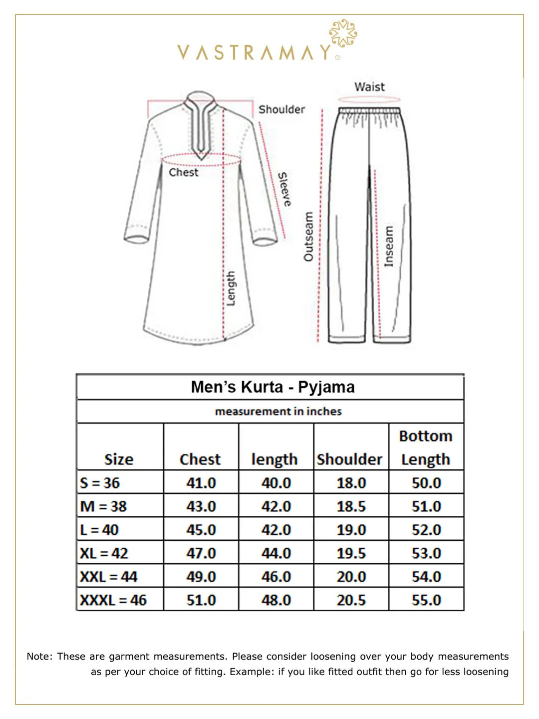 VASTRAMAY Men's White Pure Cotton Kurta and Churidar Set