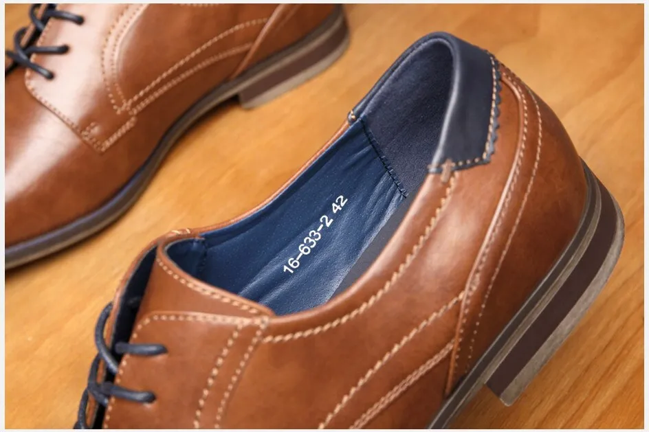 West Louis™ Luxury Leather Business-man Oxford Shoes