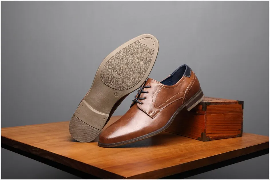 West Louis™ Luxury Leather Business-man Oxford Shoes