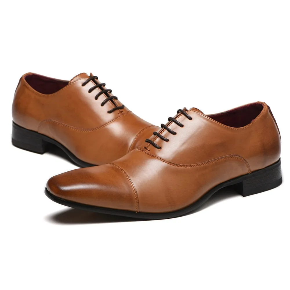 West Louis™ New Spring Business PU Leather Lace-up Formal Shoes