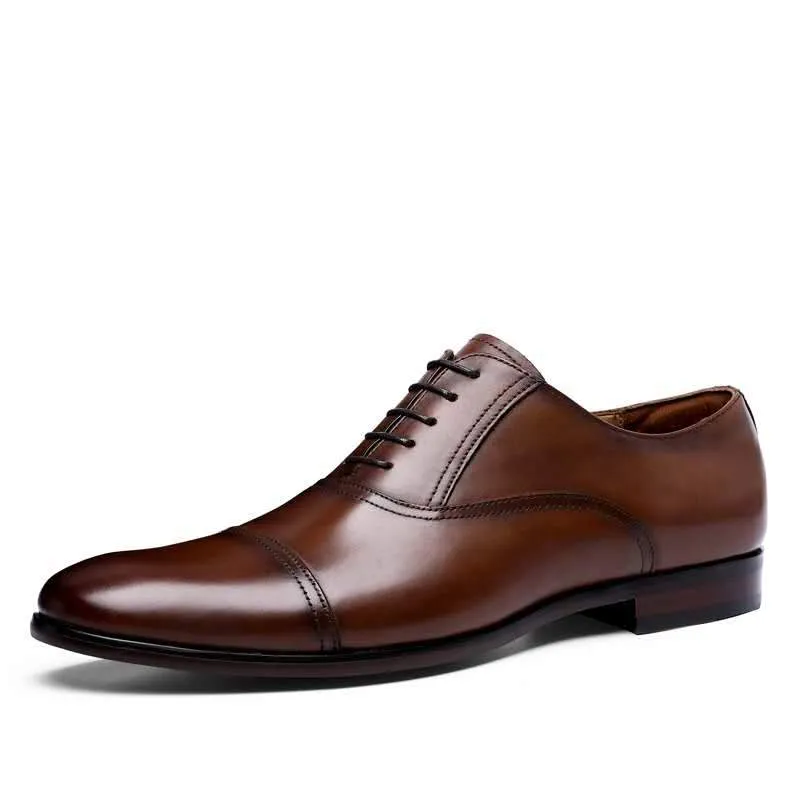 West Louis™ Retro Bullock Leather Oxford Shoes