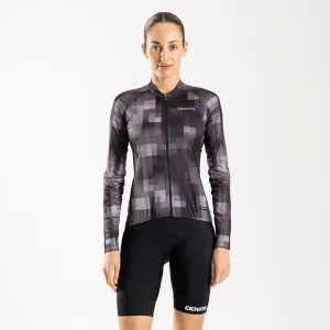 Women's Pixel Long Sleeve Sport Fit Jersey (Black)