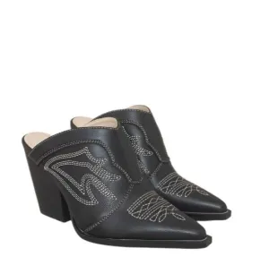 Womens Shoes Style No. Kiara - Western Inspired Heeled Mule